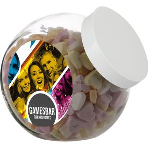 Großes Glas 2 Liter gefüllt mit Süßigkeiten