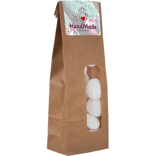 Produktabbildung Papiertüte mit Fenster gefüllt mit Süssigkeiten Papiertüte mit Fenster gefüllt mit Süssigkeiten (Bild 1)