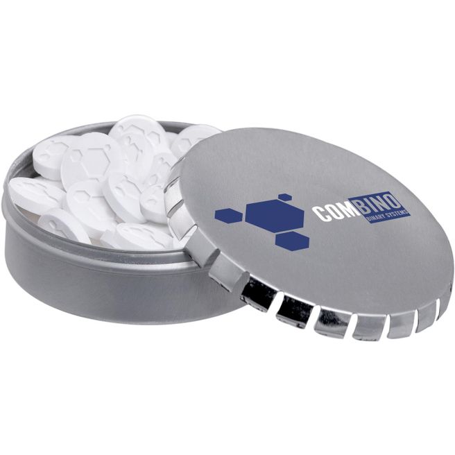 Klick-Klack Dose mit Logo Pfefferminz