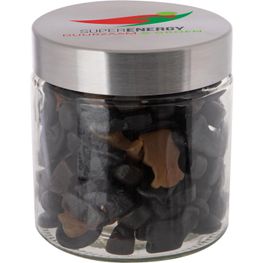 Glas 0,9 Liter gefüllt mit Süßigkeiten