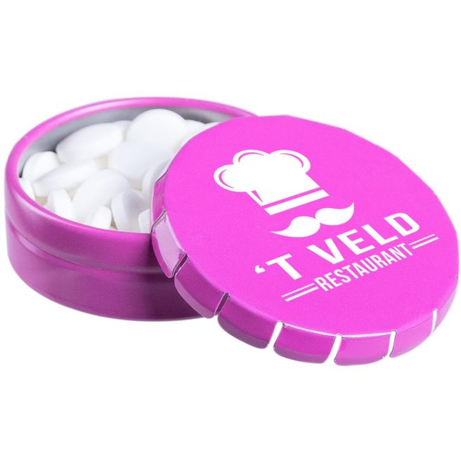 Super Mini Klick-Klack Dose gefüllt mit Süßigkeiten