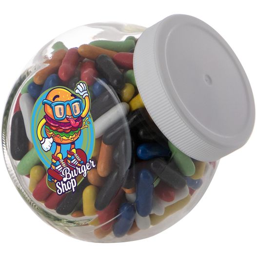 Kleines Glas 0,4 Liter gefüllt mit Süßigkeiten (Bild 1)