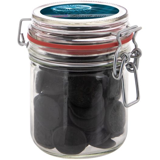 Maxi Weckglas 0,4 Liter, mit Süßigkeiten (Bild 1)