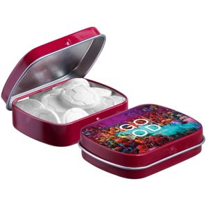 Mini Klappdeckeldose mit Form Pfefferminz