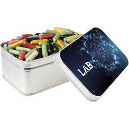 Produktabbildung Rechteckige Dose gefüllt mit Süßigkeiten Rechteckige Dose gefüllt mit Süßigkeiten