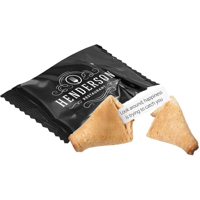 Glückskeks in bedruckter Folie