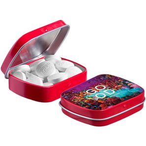 Mini Klappdeckeldose mit Form Pfefferminz