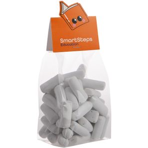 Blockbeutel mit Headerkarte in Ihrer eigenen Form und 150 Gramm Süßigkeiten