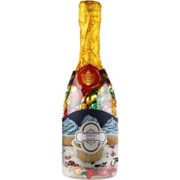 Champagnerflasche mit Metallic Sweets