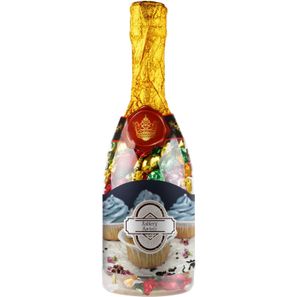 Champagnerflasche mit Metallic Sweets