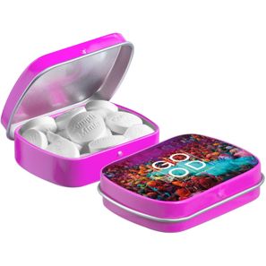 Mini Klappdeckeldose mit Form Pfefferminz