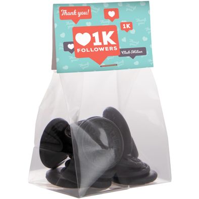 Blockbeutel mit Topkarte und 50 g Süssigkeiten