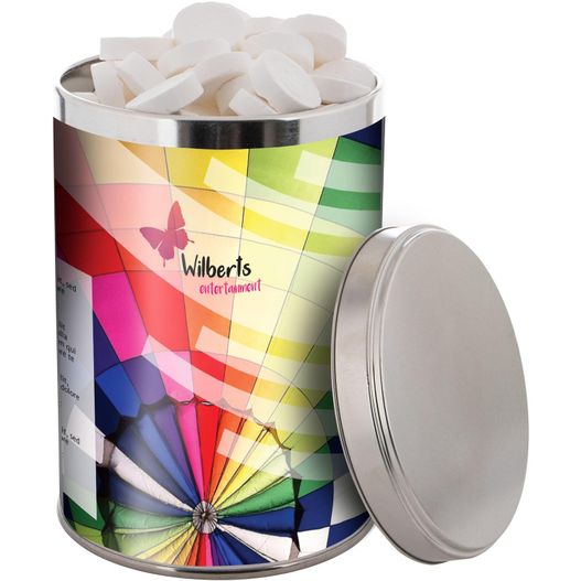 Produktabbildung Große Dose 1,3 Liter, gefüllt mit Süßigkeiten Große Dose 1,3 Liter, gefüllt mit Süßigkeiten (Bild 1)