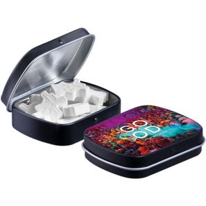 Mini Klappdeckeldose mit Form Pfefferminz