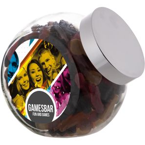 Großes Glas 2 Liter gefüllt mit Süßigkeiten