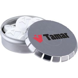 Mini Klick-Klack Dose mit Logo Pfefferminz