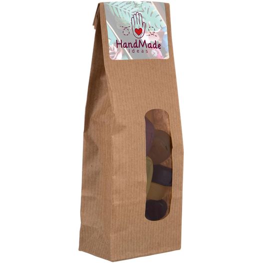 Produktabbildung Papiertüte mit Fenster gefüllt mit Süssigkeiten Papiertüte mit Fenster gefüllt mit Süssigkeiten (Bild 1)