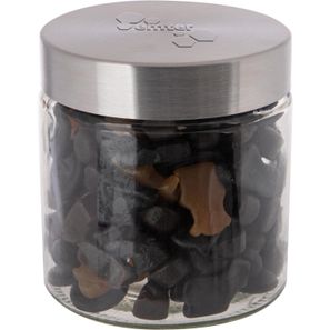 Glas 0,9 L mit Süßigkeiten, mit Prägung