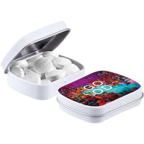 Mini Klappdeckeldose mit Form Pfefferminz