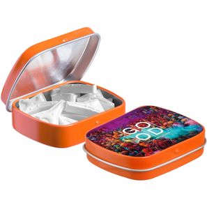 Mini Klappdeckeldose mit Form Pfefferminz