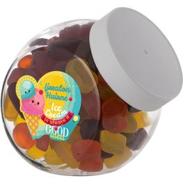 Medium Glas 0,9 Liter gefüllt mit Süßigkeiten