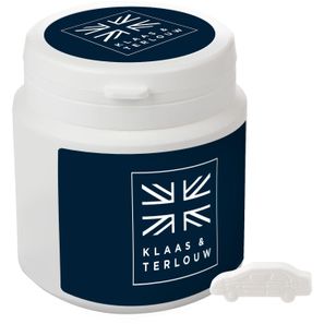 Plastikgefäß mit Süßigkeiten