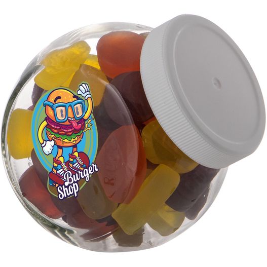 Produktabbildung Kleines Glas 0,4 Liter gefüllt mit Süßigkeiten Kleines Glas 0,4 Liter gefüllt mit Süßigkeiten (Bild 1)