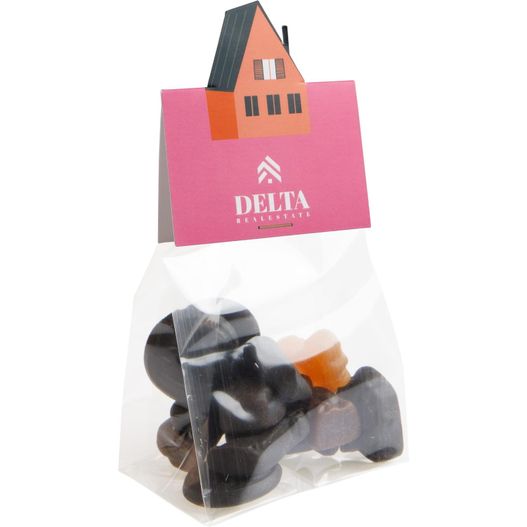 Blockbeutel mit Headerkarte in Ihrer eigenen Form und 50 Gramm Süßigkeiten (Bild 1)