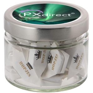 Glas 0,22 Liter gefüllt mit Süßigkeiten