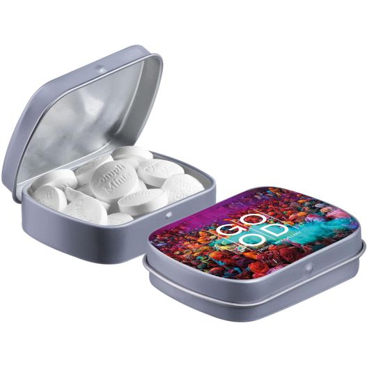 Mini Klappdeckeldose mit Form Pfefferminz (Bild 1)