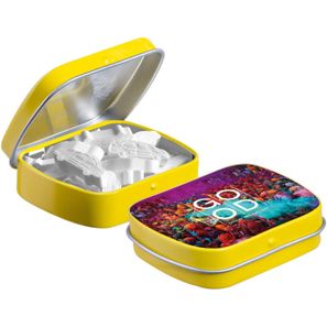 Mini Klappdeckeldose mit Form Pfefferminz