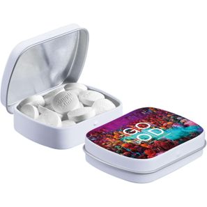 Mini Klappdeckeldose mit Form Pfefferminz