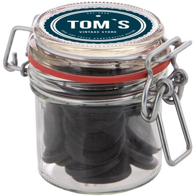 Produktabbildung Midi Weckglas 0,25 L gefüllt mit Süßigkeiten Midi Weckglas 0,25 L gefüllt mit Süßigkeiten