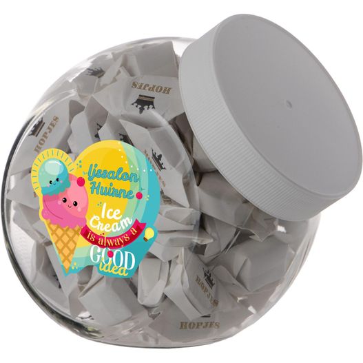 Medium Glas 0,9 Liter gefüllt mit Süßigkeiten (Bild 1)