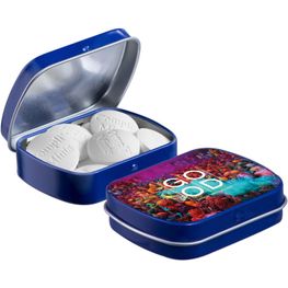 Mini Klappdeckeldose mit Form Pfefferminz