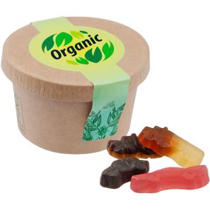 Kartonbecher mit Süßigkeiten