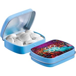 Mini Klappdeckeldose mit Form Pfefferminz