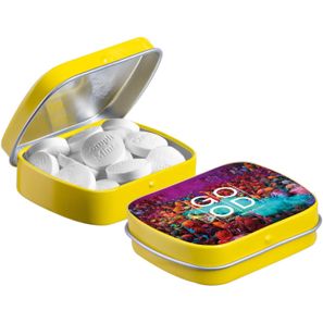 Mini Klappdeckeldose mit Form Pfefferminz