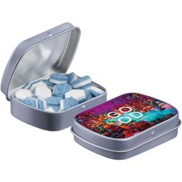 Produktabbildung Mini Klappdeckeldose mit Pfefferminz Mini Klappdeckeldose mit Pfefferminz