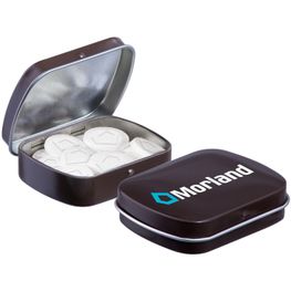 Mini Klappdeckeldose Logo Pfefferminz