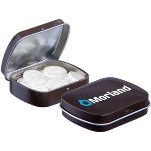 Mini Klappdeckeldose Logo Pfefferminz