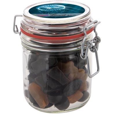 Produktabbildung Maxi Weckglas 0,4 Liter, mit Süßigkeiten Maxi Weckglas 0,4 Liter, mit Süßigkeiten