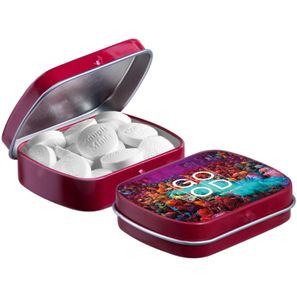 Mini Klappdeckeldose mit Form Pfefferminz