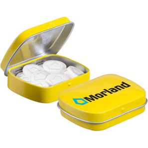 Mini Klappdeckeldose Logo Pfefferminz