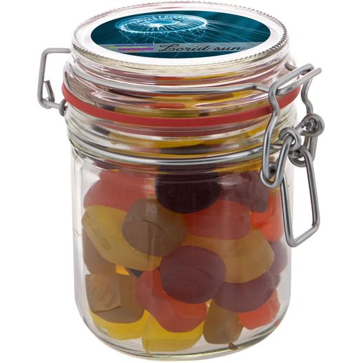 Maxi Weckglas 0,4 Liter, mit Süßigkeiten (Bild 1)