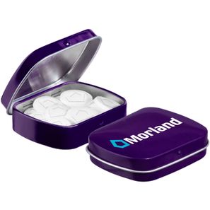 Mini Klappdeckeldose Logo Pfefferminz