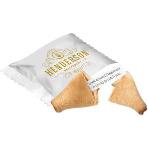 Glückskeks in bedruckter Folie