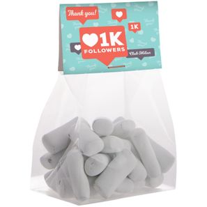 Blockbeutel mit Topkarte und 50 g Süssigkeiten