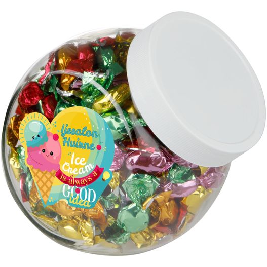 Medium Glas 0,9 Liter gefüllt mit Süßigkeiten (Bild 1)
