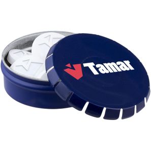 Mini Klick-Klack Dose mit Logo Pfefferminz